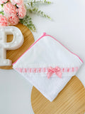 Toalha de banho com bordado inglês