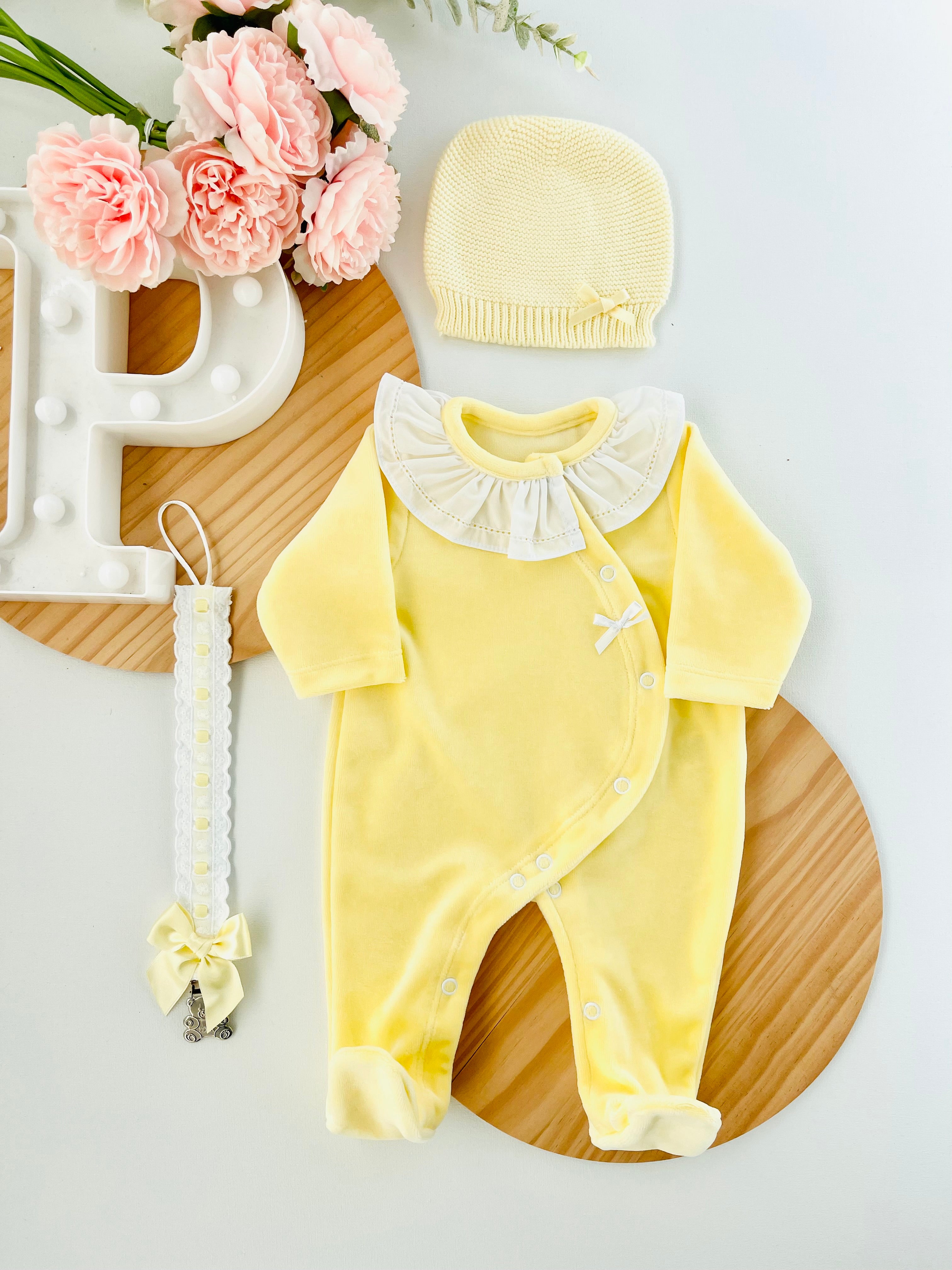 Babygrow Carinho em veludo com golinha grande