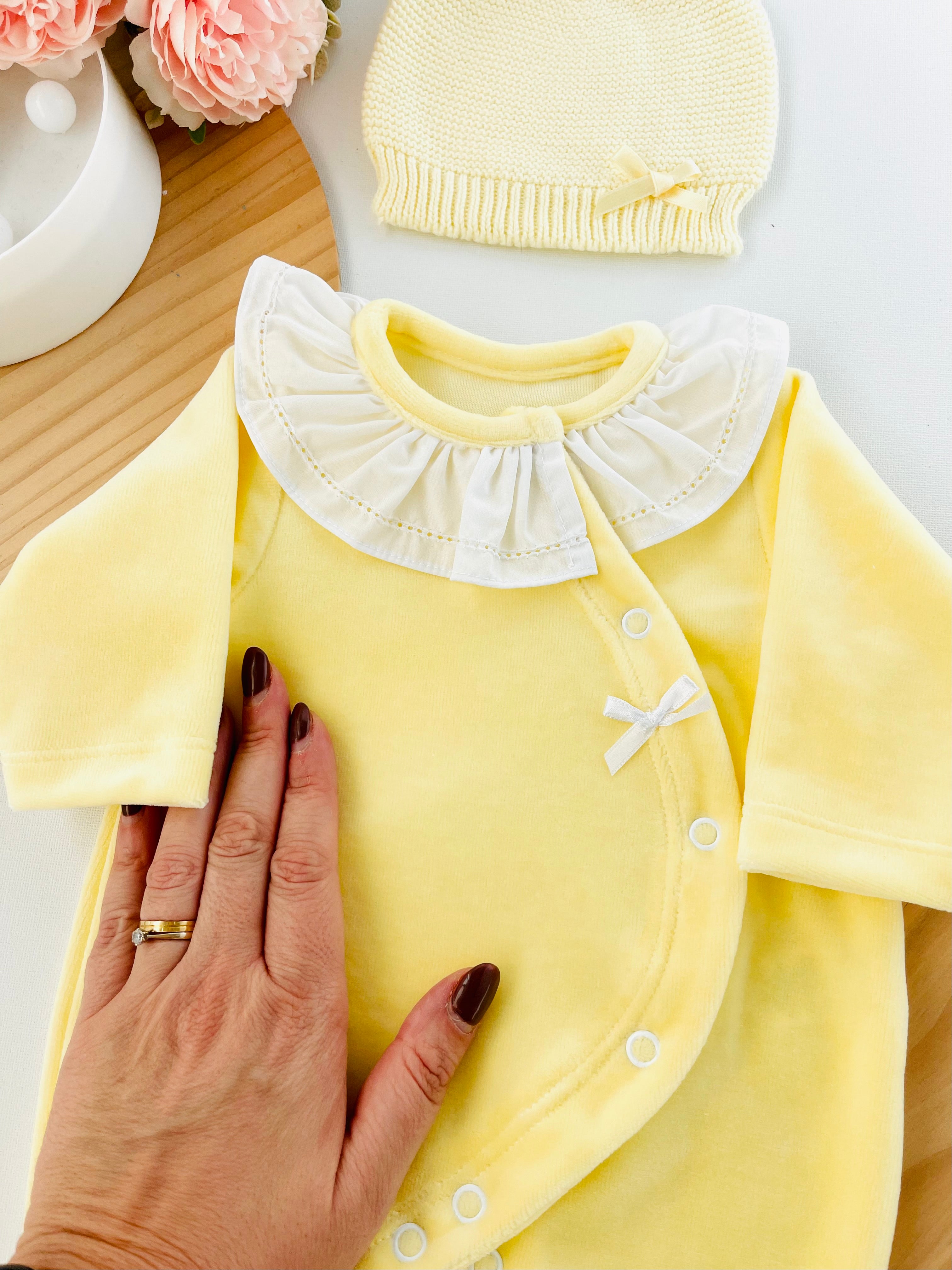 Babygrow Carinho em veludo com golinha grande