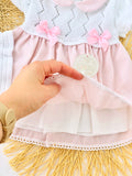 Vestido de manga curta e touca Primavera/Verão