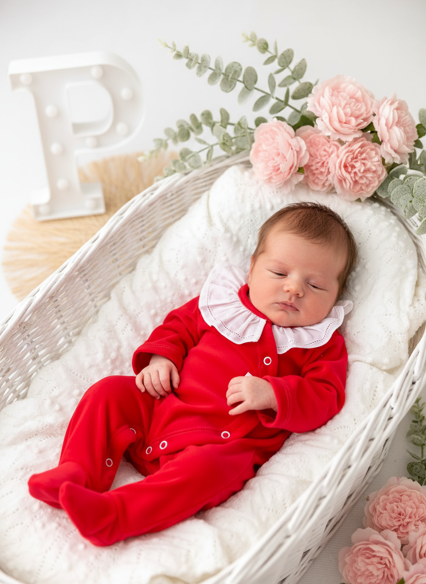 Babygrow Carinho em veludo com golinha grande