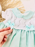 Vestido de manga curta e touca Primavera/Verão