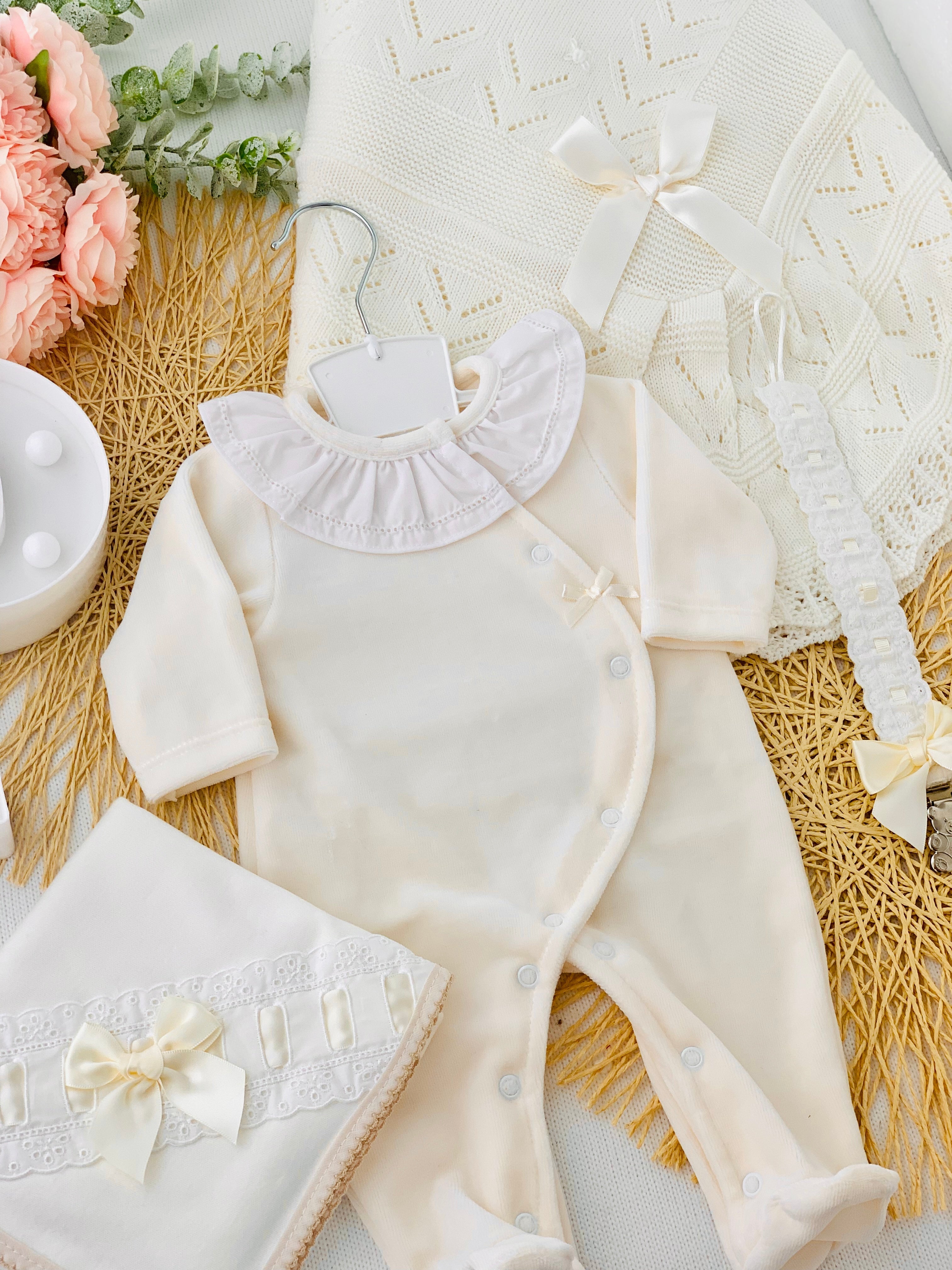 Babygrow Carinho em veludo com golinha grande