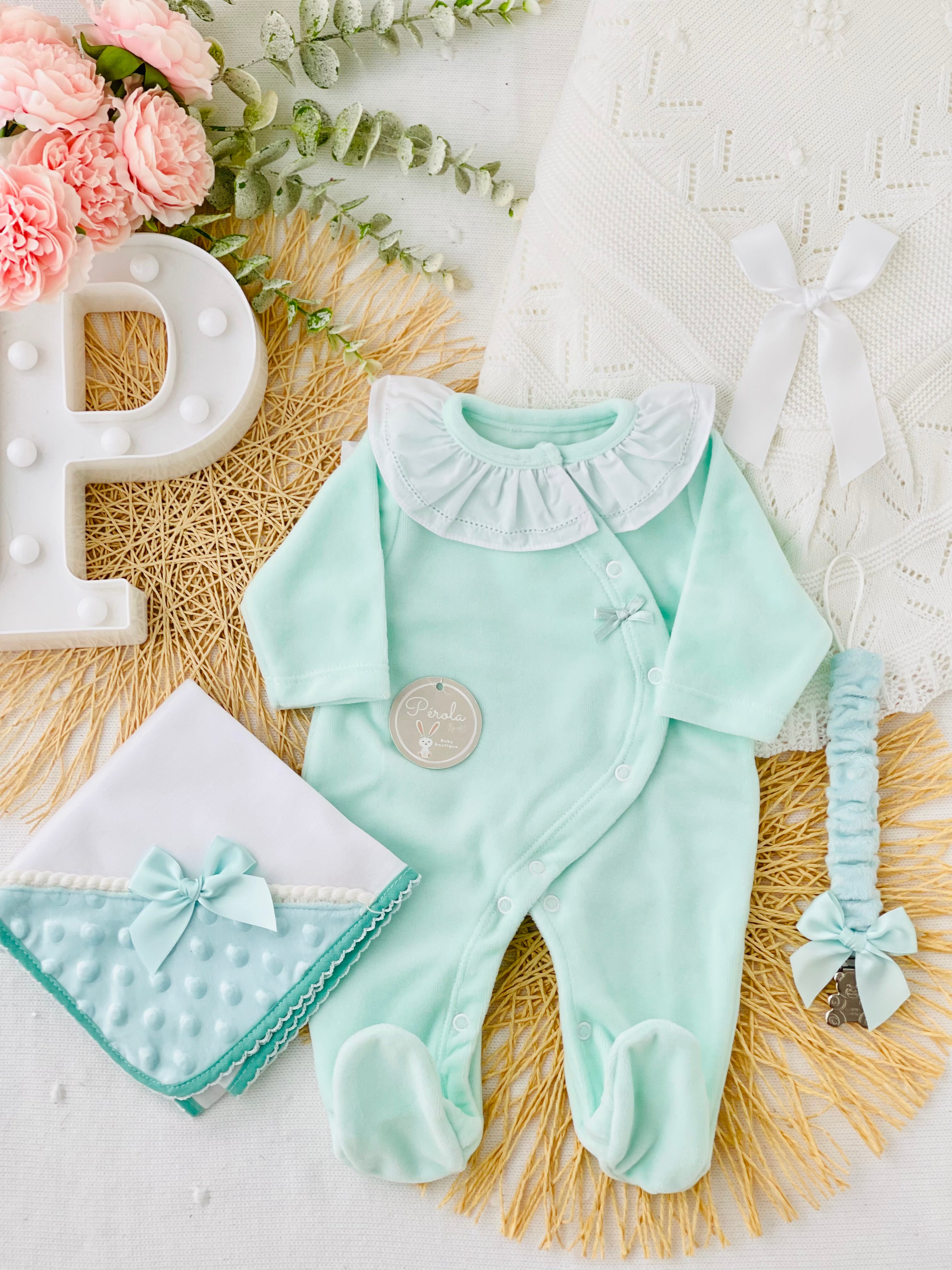 Babygrow Carinho em veludo com golinha grande