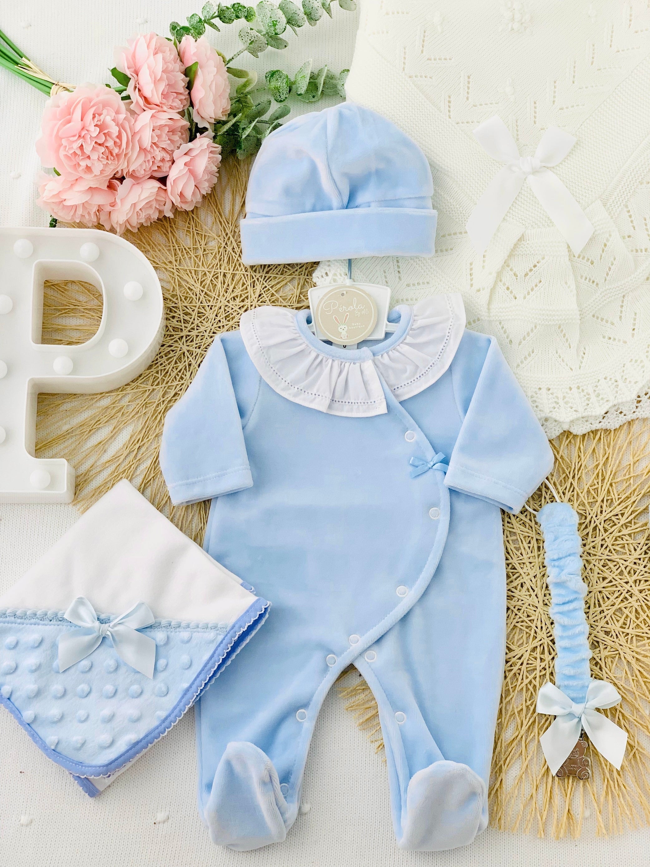 Babygrow Carinho em veludo com golinha grande