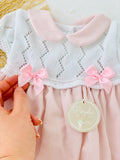Vestido de manga curta e touca Primavera/Verão