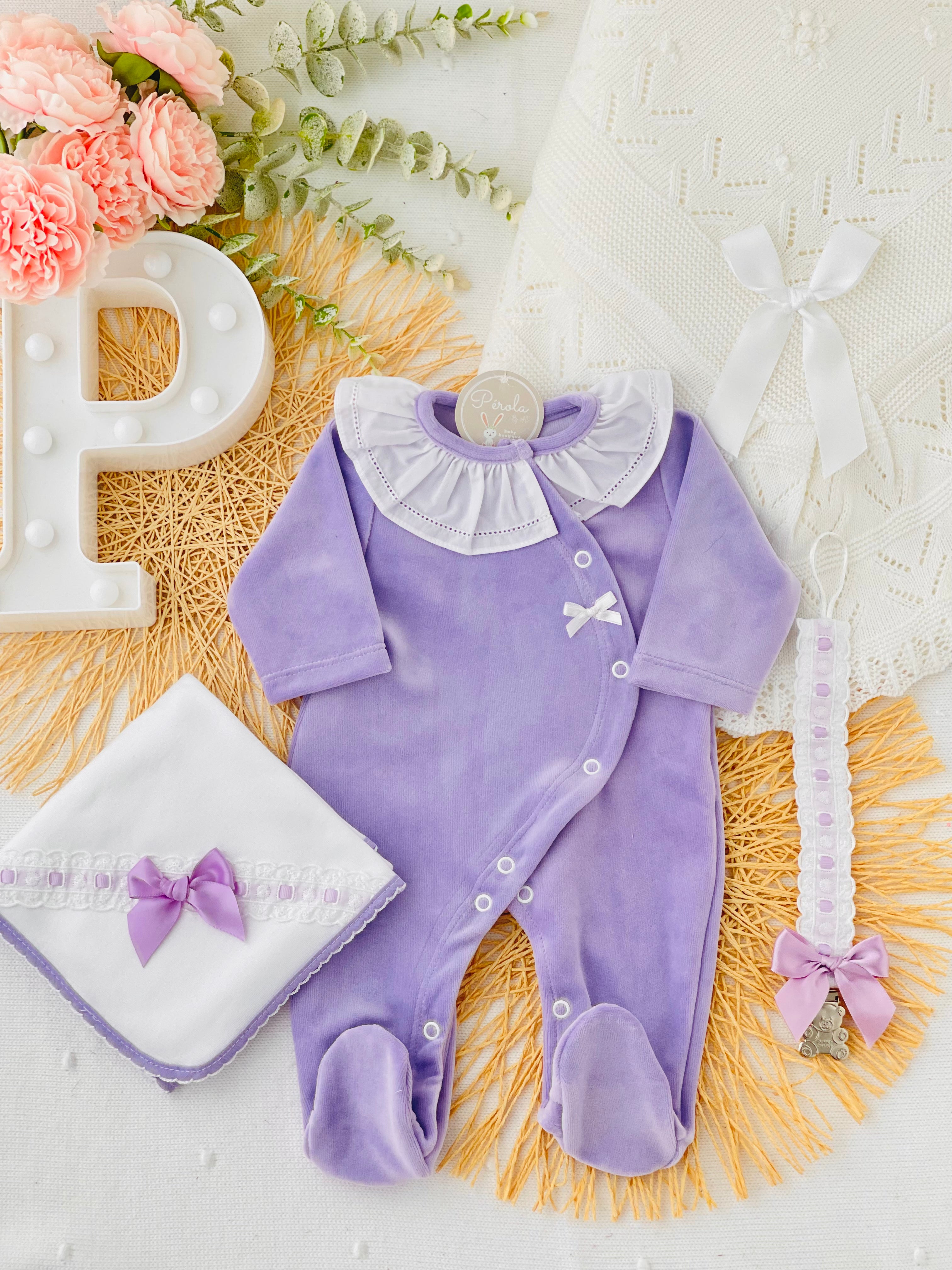 Babygrow Carinho em veludo com golinha grande