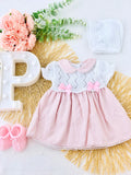 Vestido de manga curta e touca Primavera/Verão