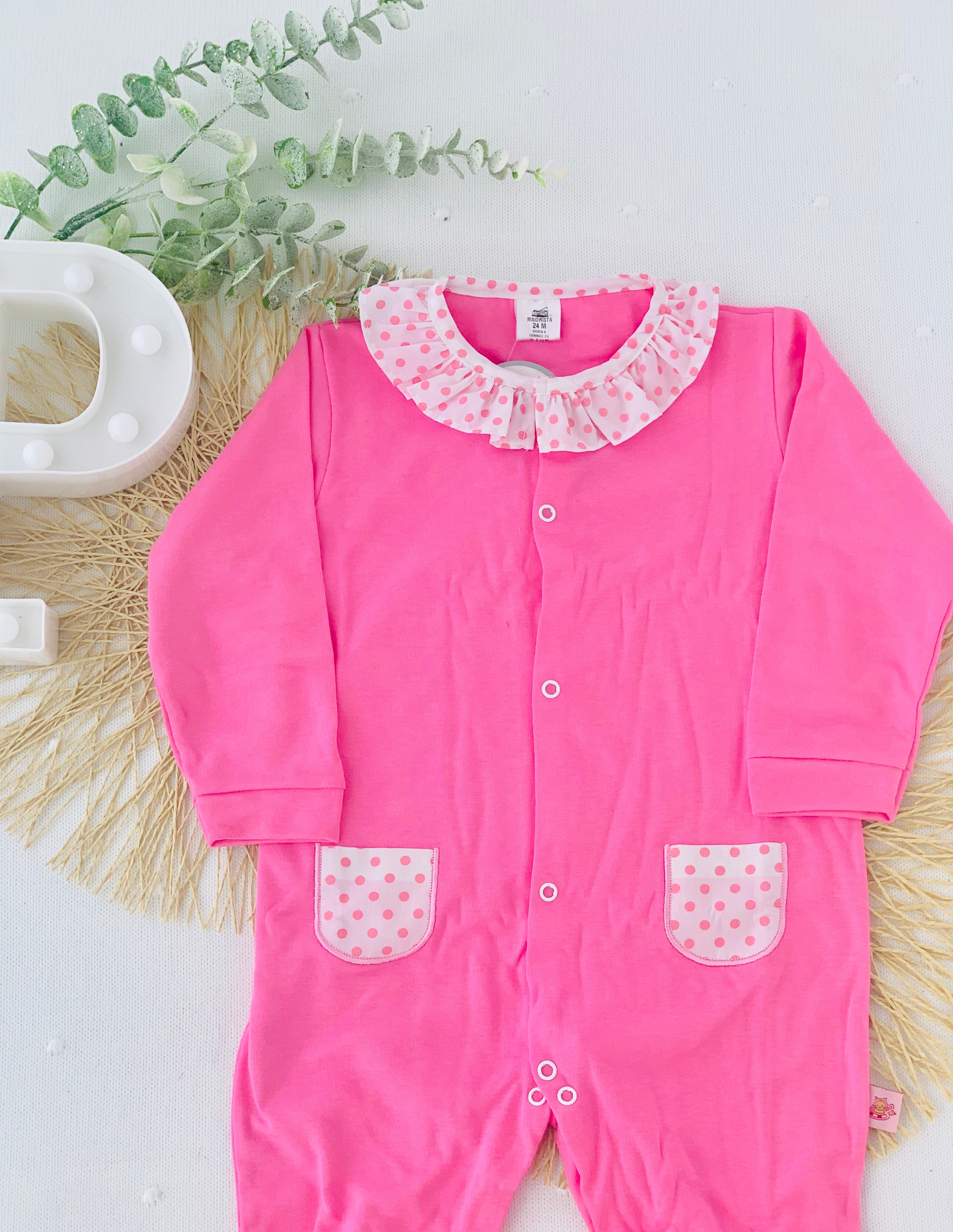 Babygrow em algodão com golinha