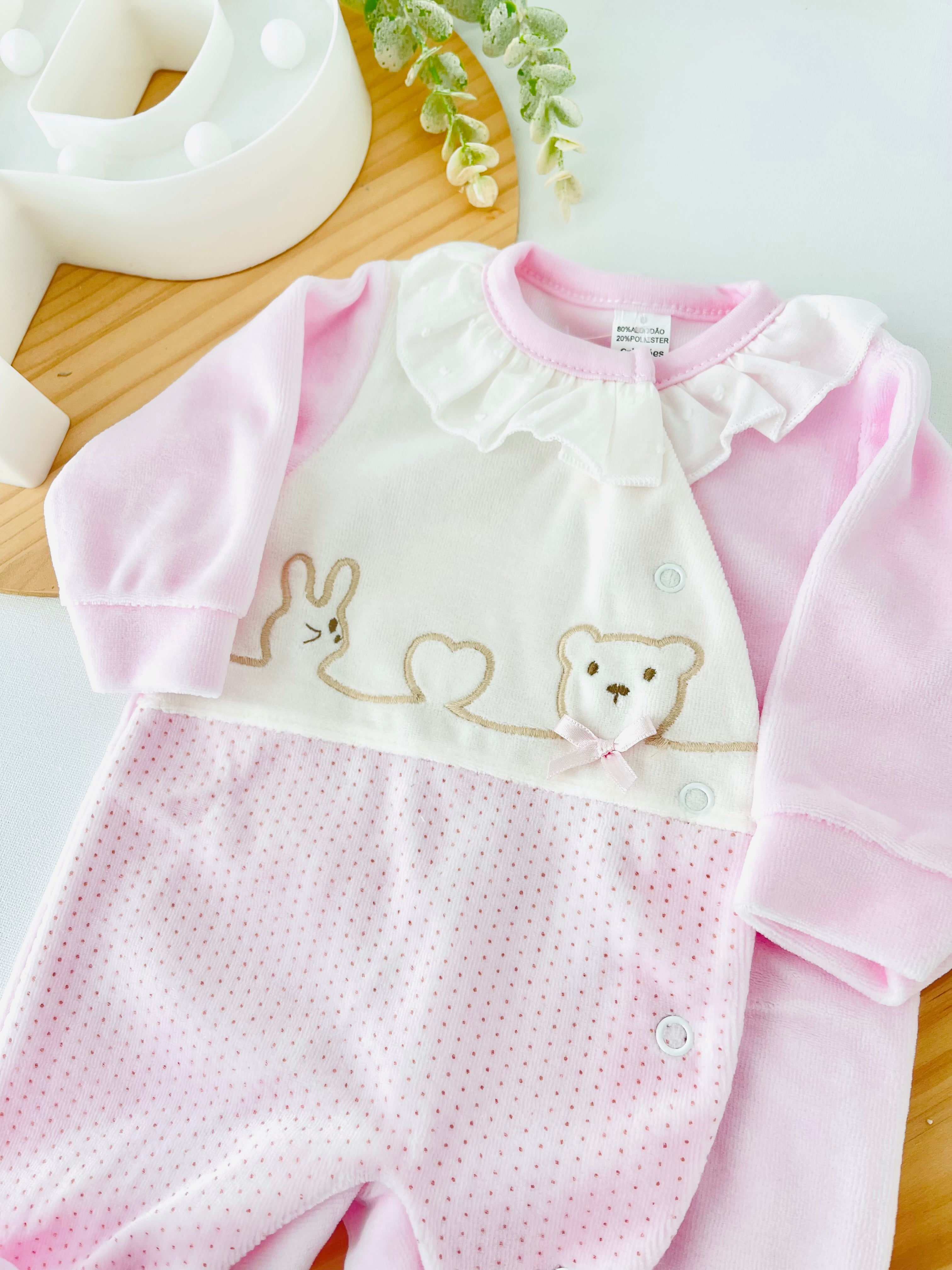 Babygrow linha do Amor em Veludo