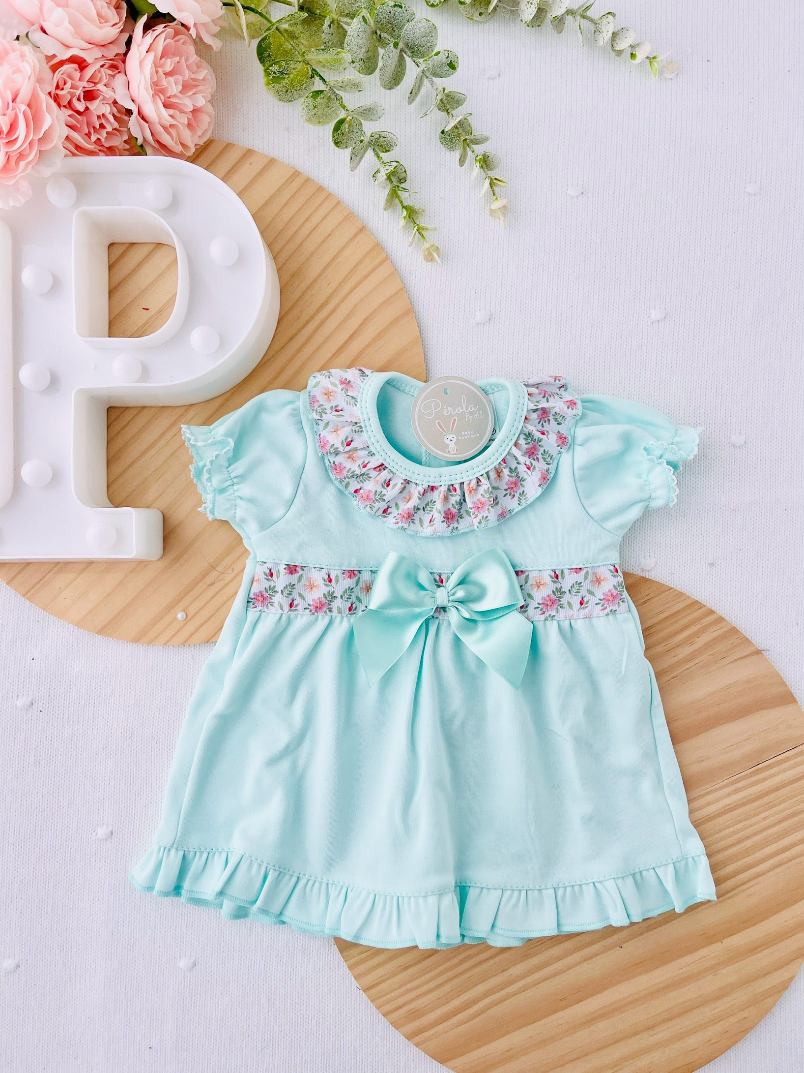 Vestido florzinhas em algodão