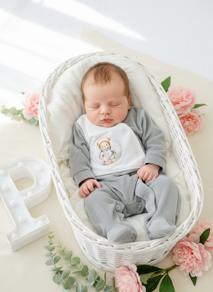 Babygrow veludo astronauta