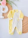 Babygrow veludo amarelo ou verde água