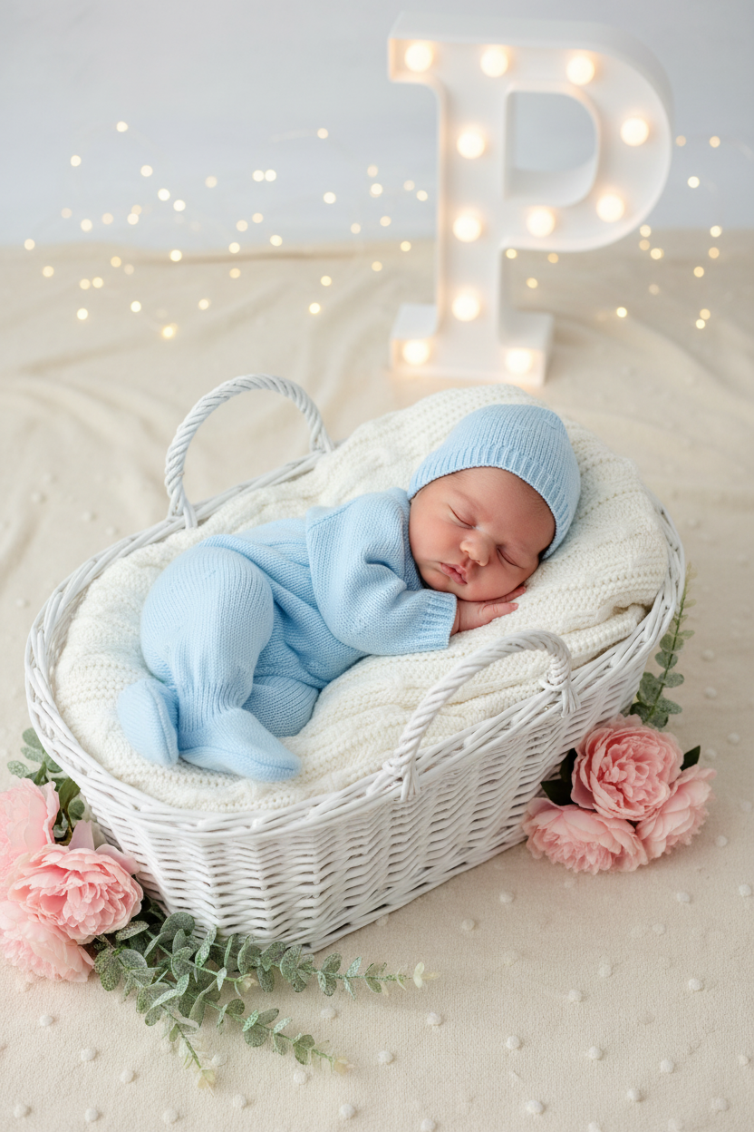 Babygrow e touca malha Outono Inverno