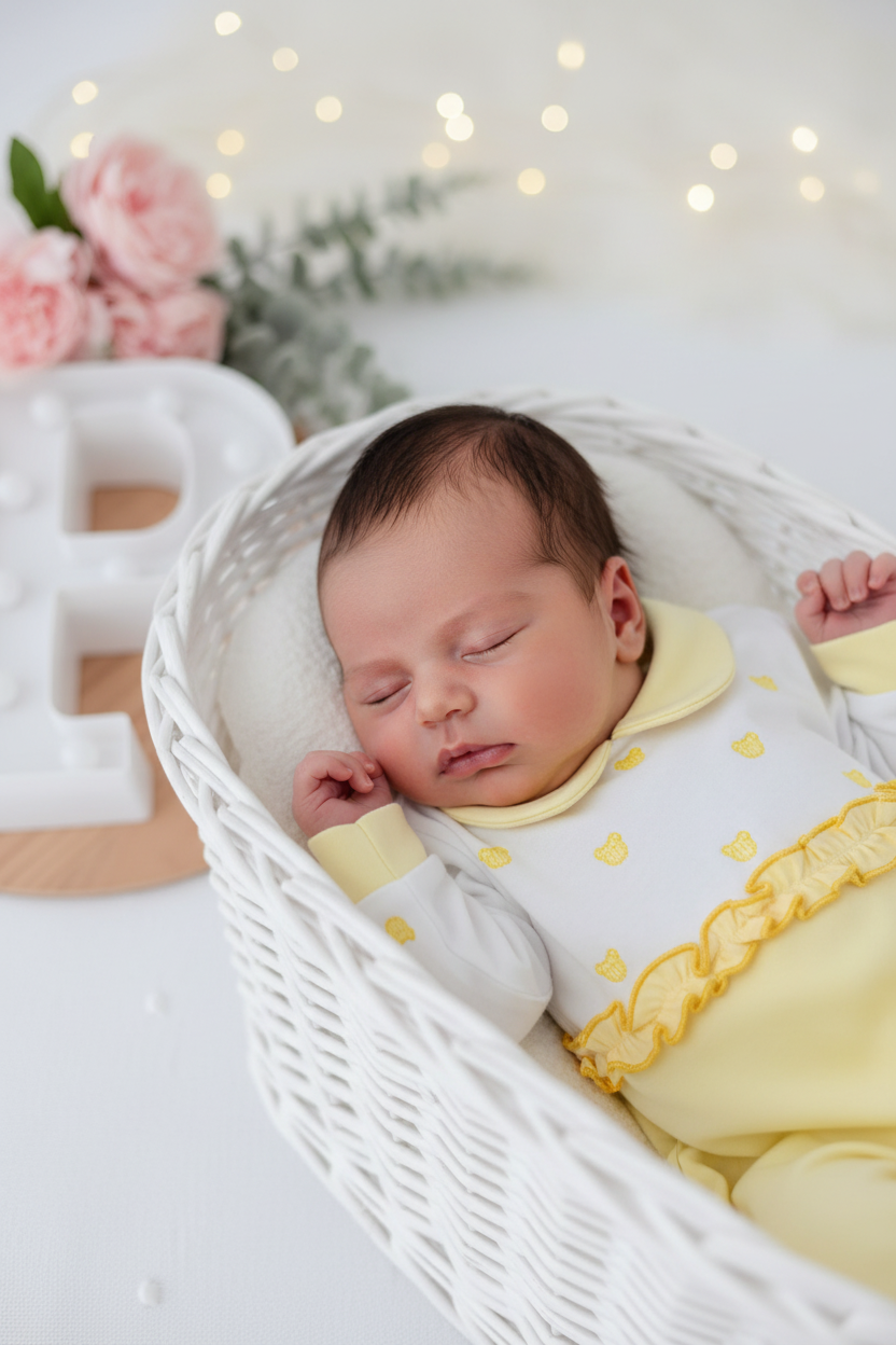 Babygrow carinhas de urso algodão