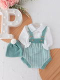 Conjunto doce verde : Fofo, camisa  e gorro