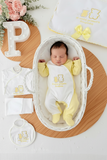 Conjunto primeira roupinha em Amarelo unissexo- 6 peças