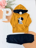Fato de treino zebra: camisola com capuz e calças