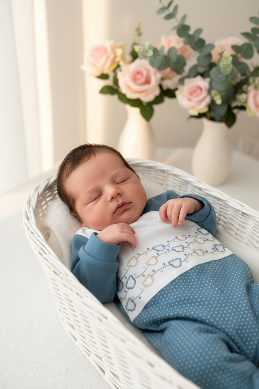 Babygrow carinhas de urso algodão