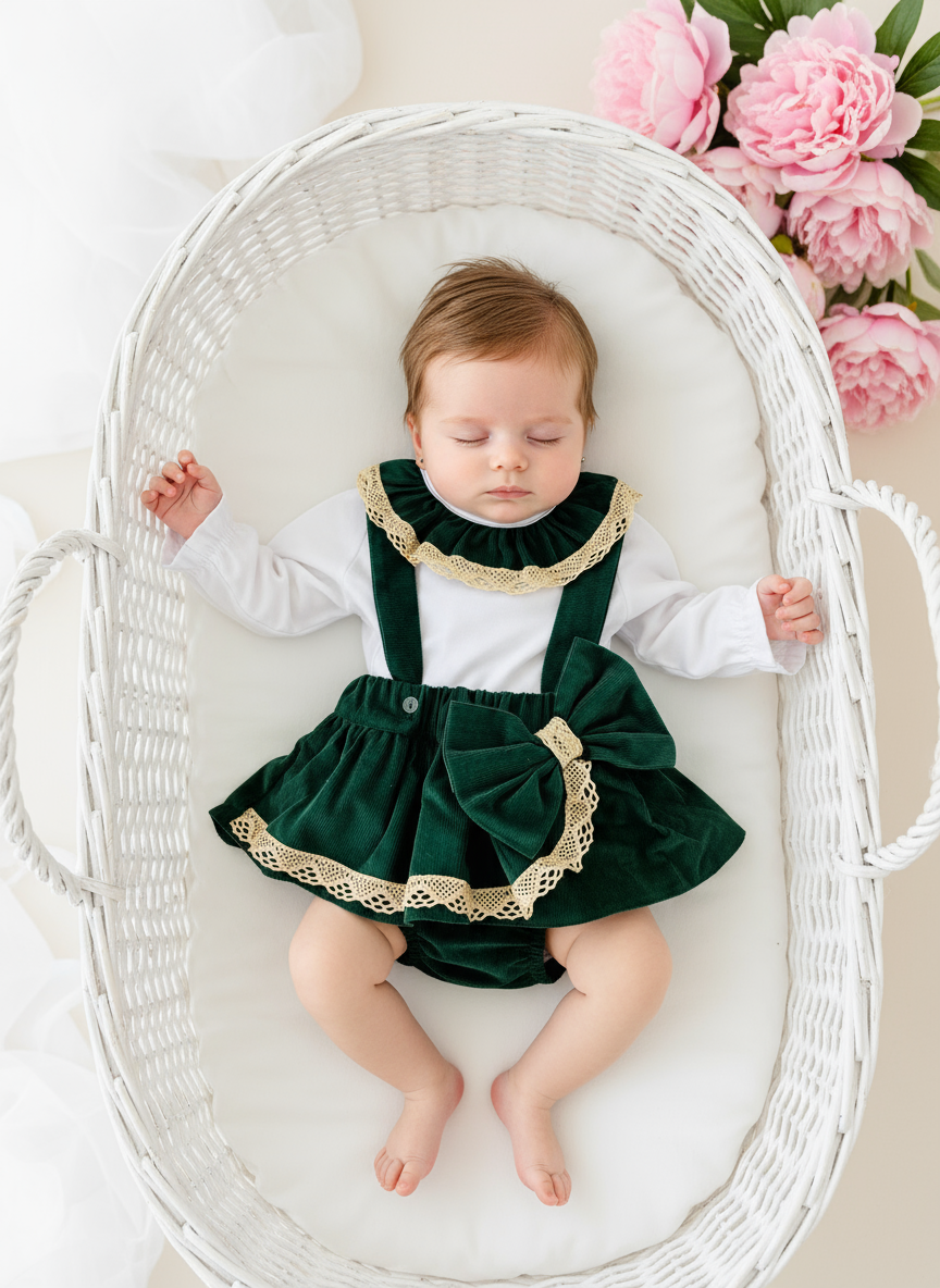 Conjunto renda dourada: blusa e saia com alças