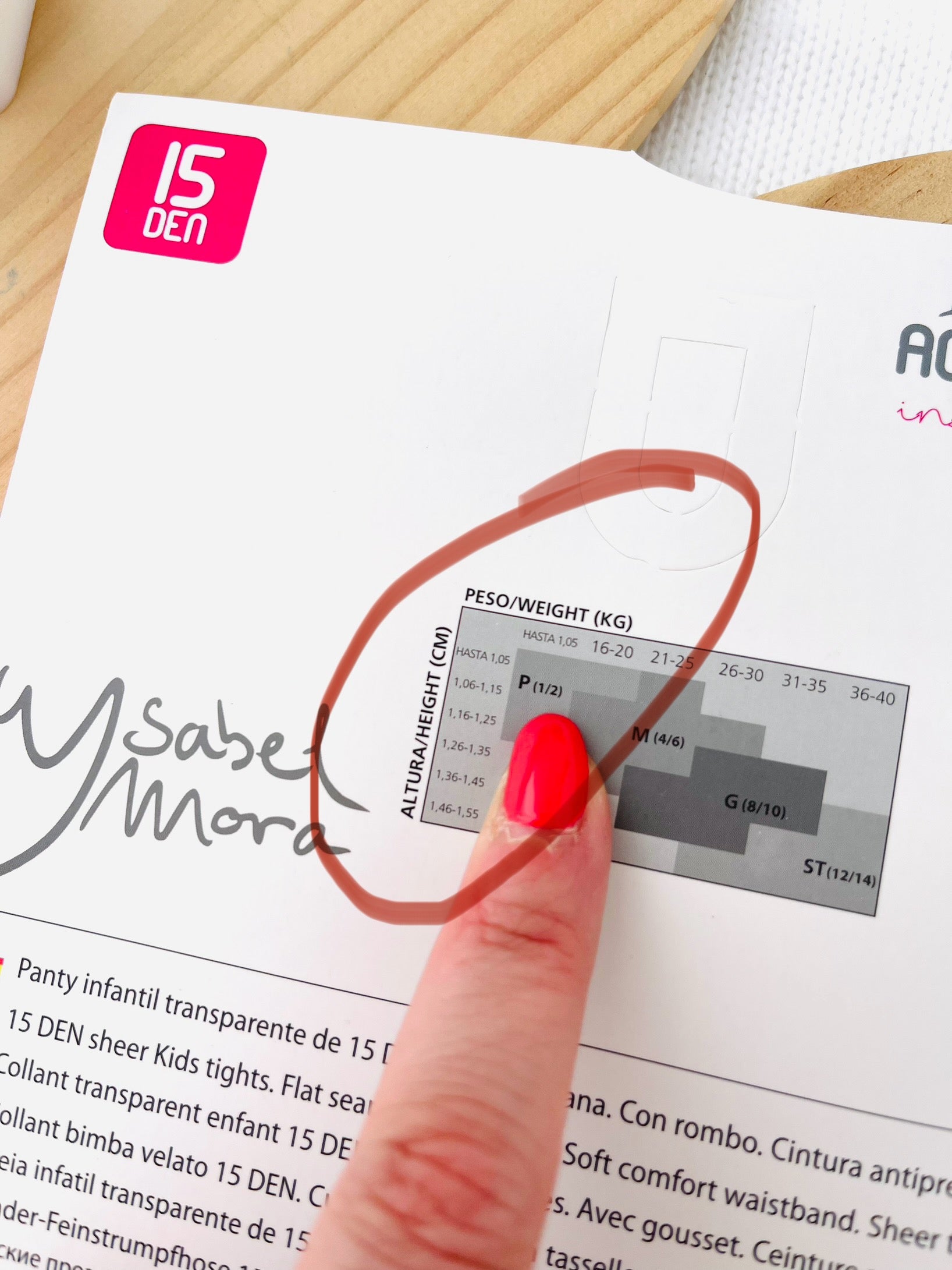 Collants transparentes (bebé de 100cm a 125cm)