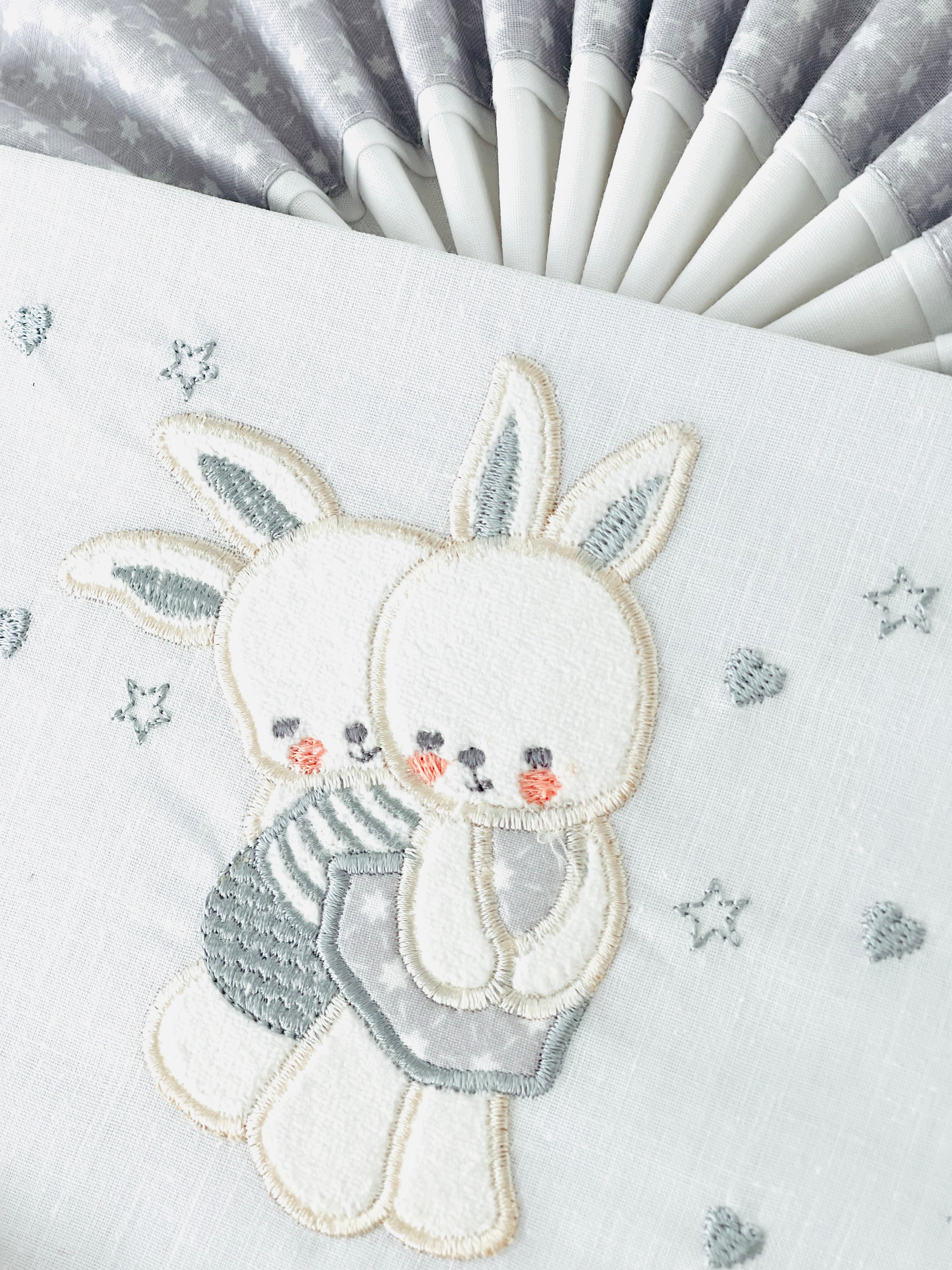 Lençóis algodão berços “next 2 me” coelhinhos