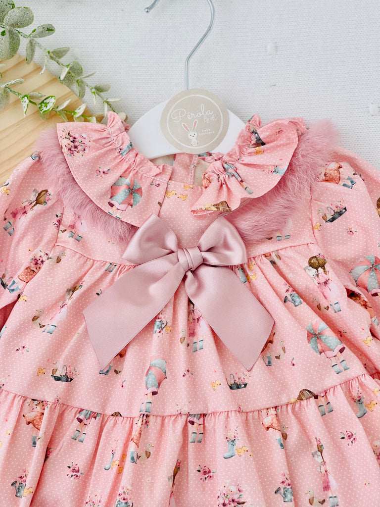 Conjunto bonequinha: vestido e tapa fraldas