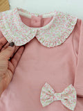 Conjunto rosa velho: túnica e calças 3 a 12M