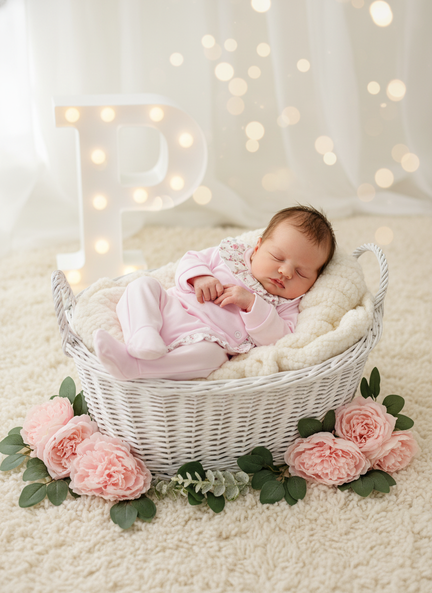 Babygrow tema flores em algodão