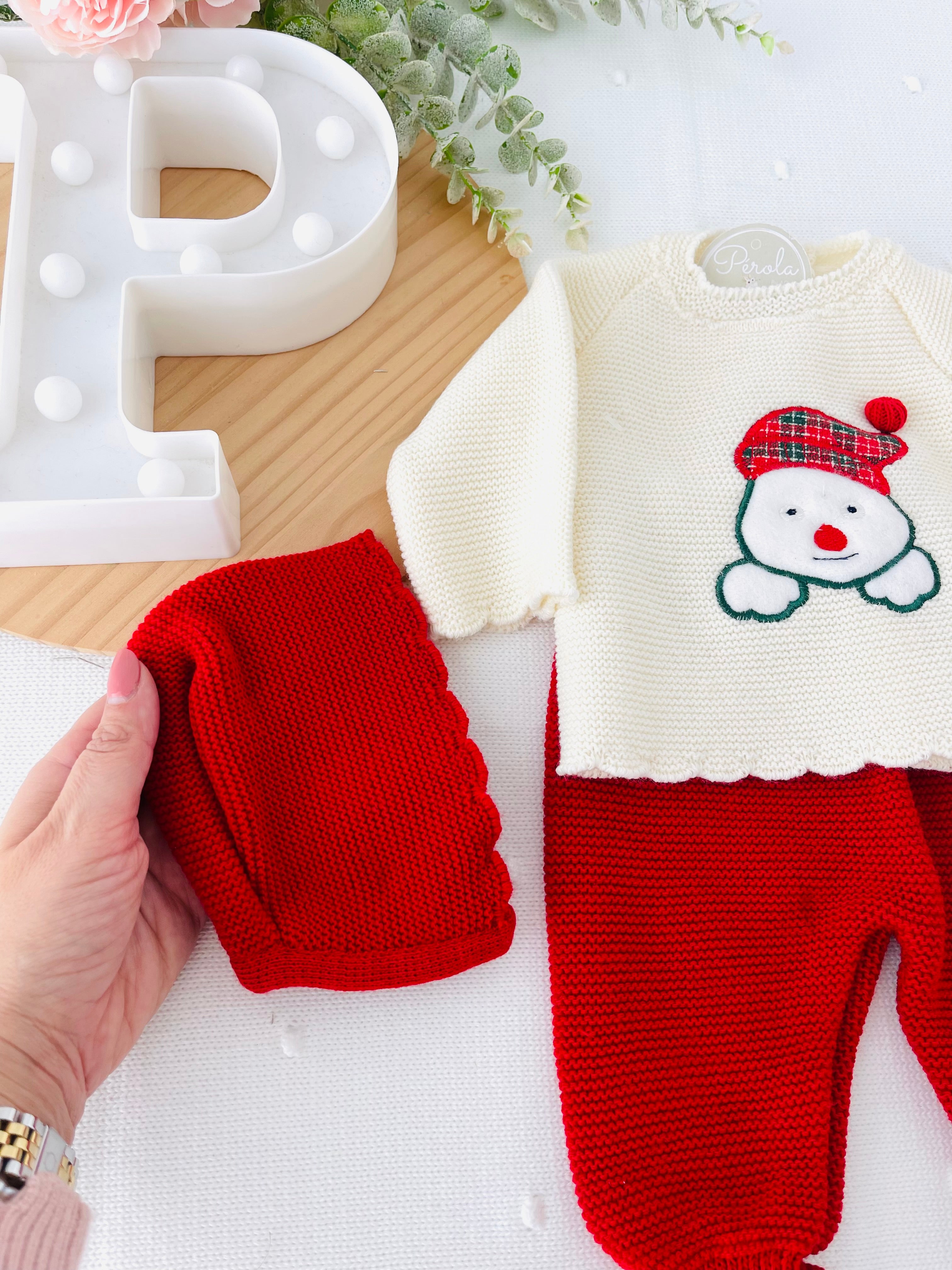 Conjunto malha elfo de Natal