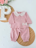 Conjunto rosa velho: túnica e calças 3 a 12M