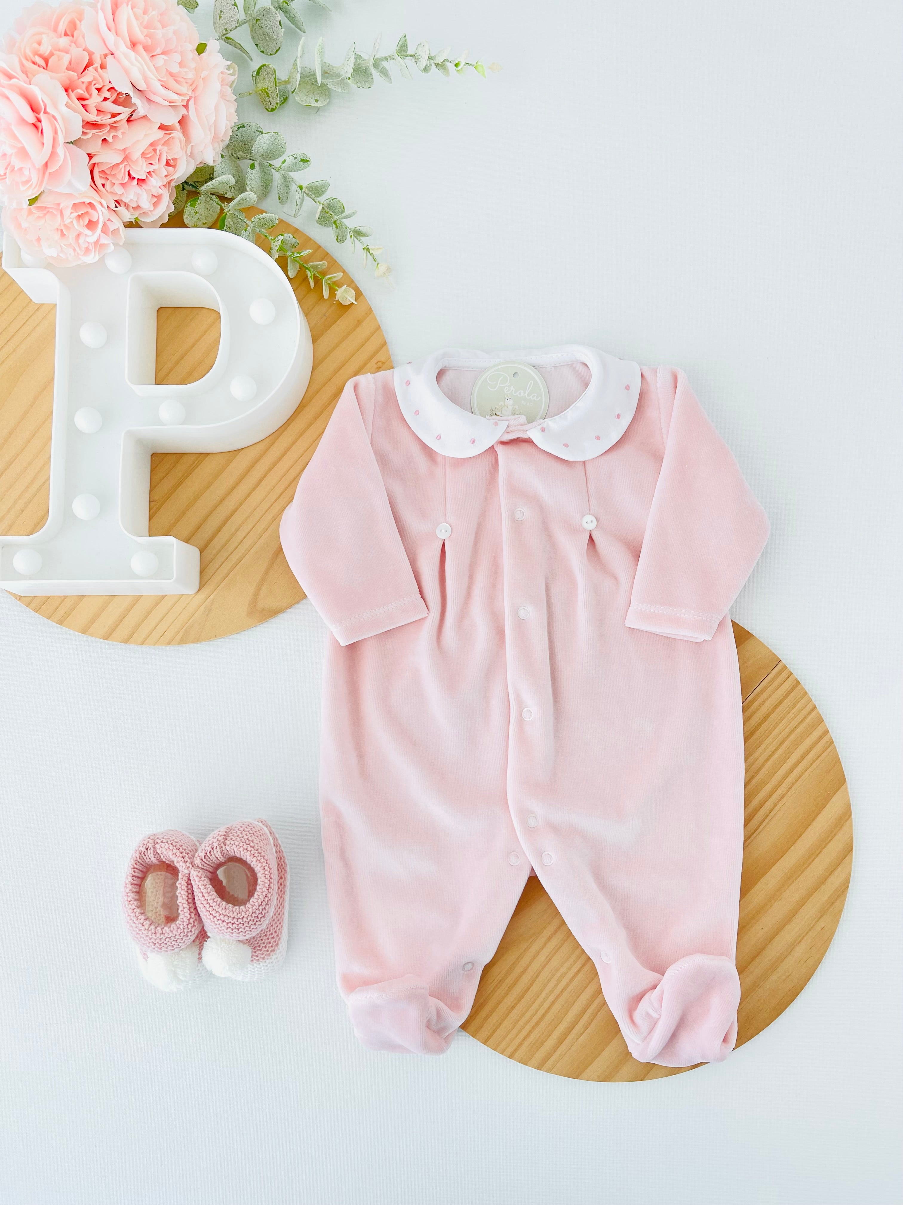 Babygrow bolinha VELUDO