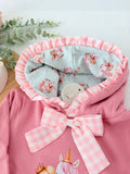 Conjunto unicórnio : camisola e saia tapa fraldas