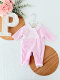 Babygrow veludo renda