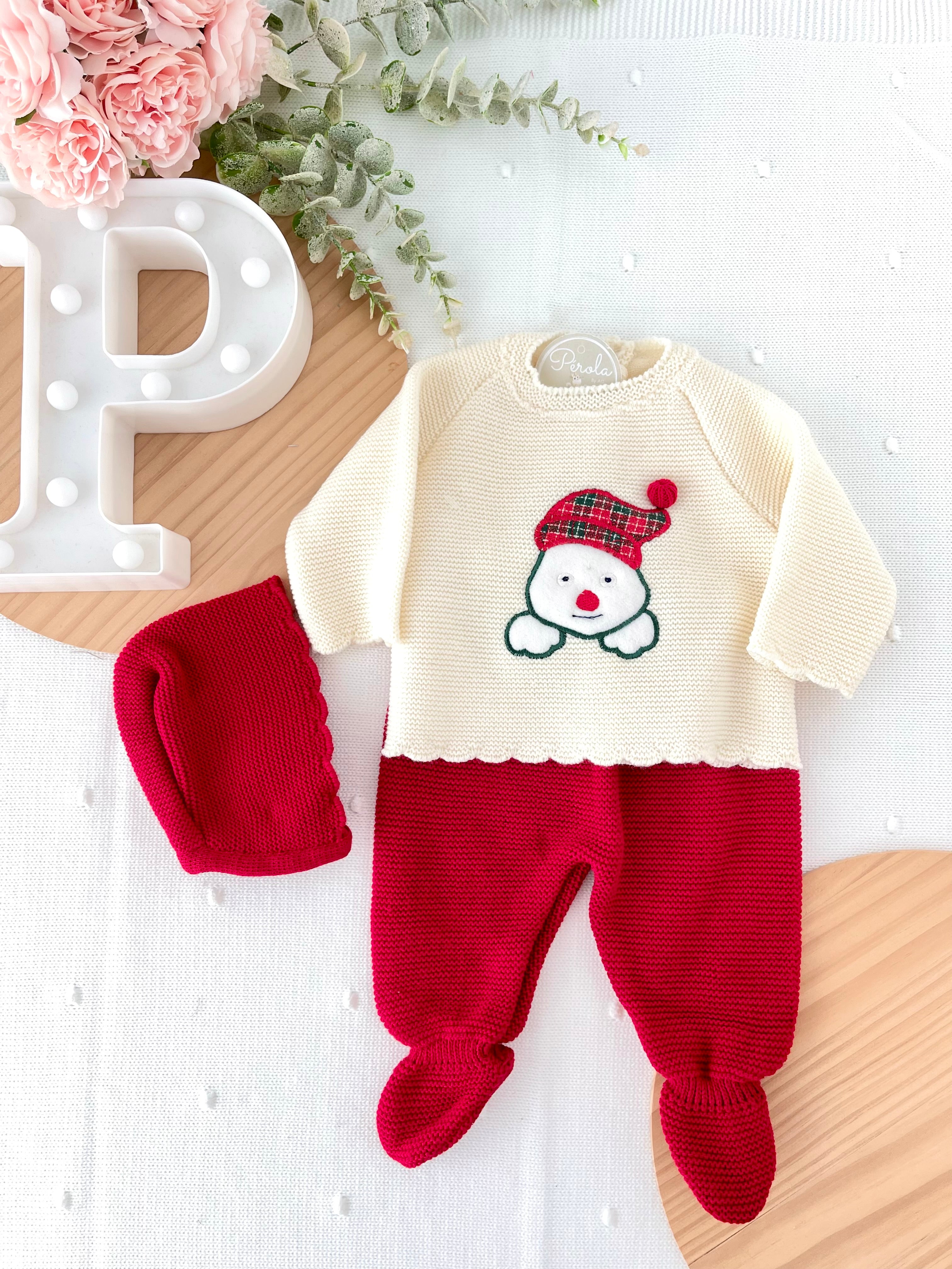 Conjunto malha elfo de Natal