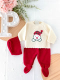 Conjunto malha elfo de Natal