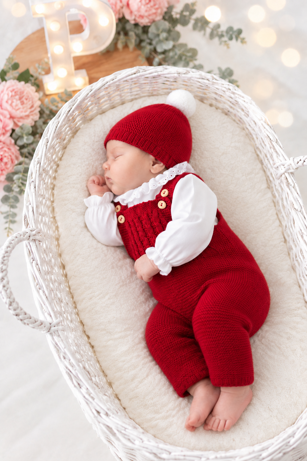 Saída maternidade vermelho menina Outono Inverno