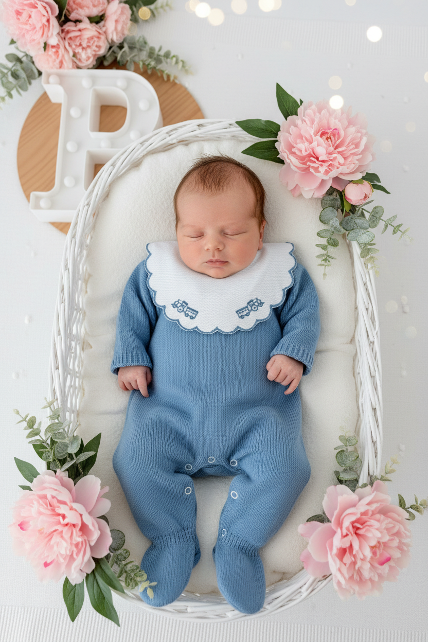 Babygrow comboios em malha