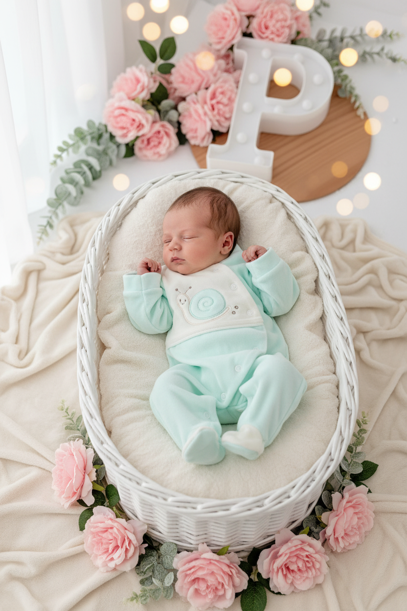 Babygrow caracol veludo
