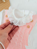 Saída de maternidade rosa: jardineiras, blusa e gorro Outono Inverno