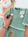Conjunto pompons: camisola, calças e gorro Outono Inverno