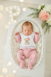 Babygrow ursinho com chucha em algodão