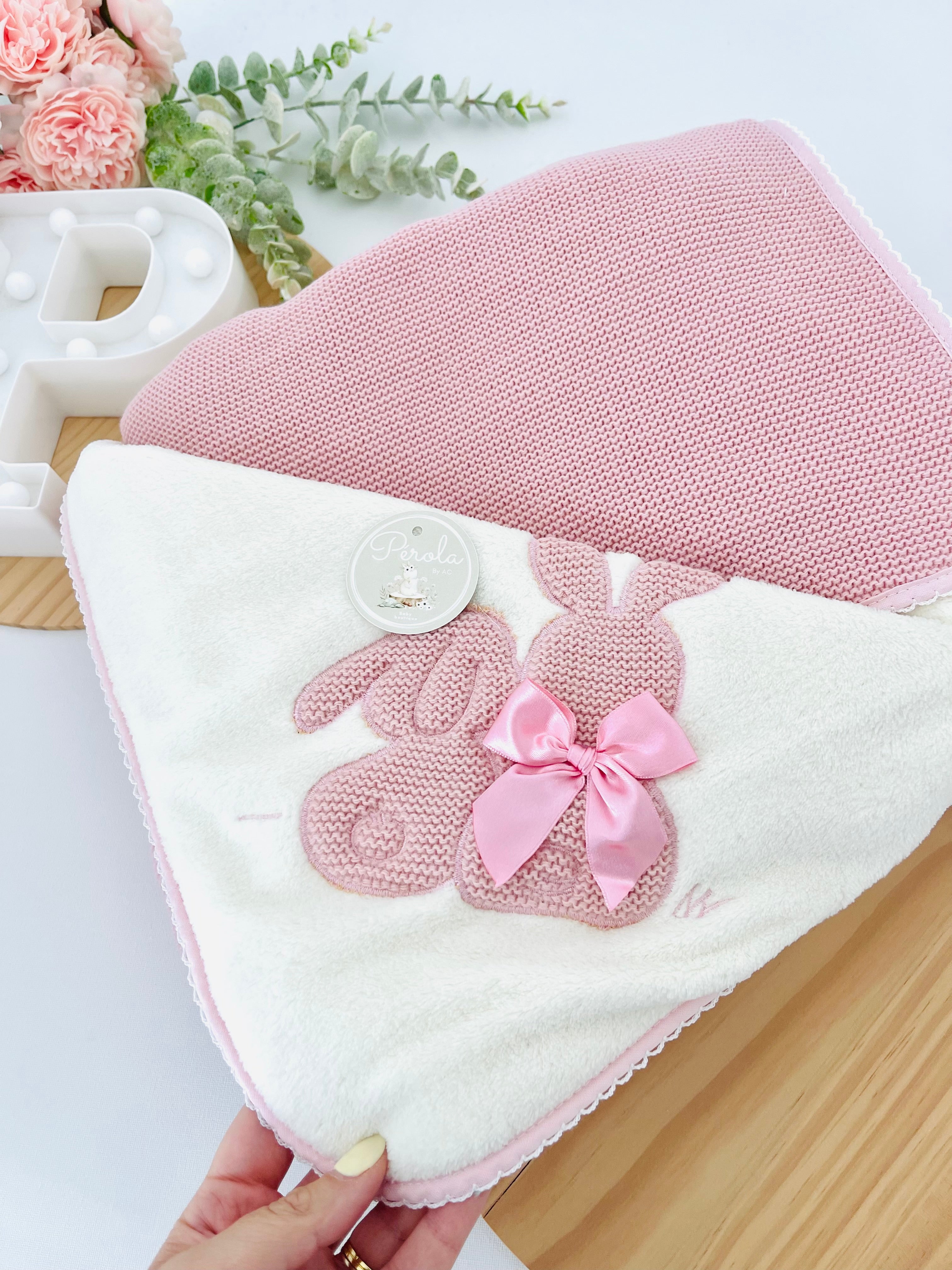 Manta quentinha tema coelhinhos