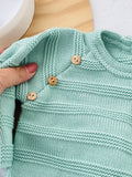 Conjunto malha quentinha riscas: camisola, calças e gorro