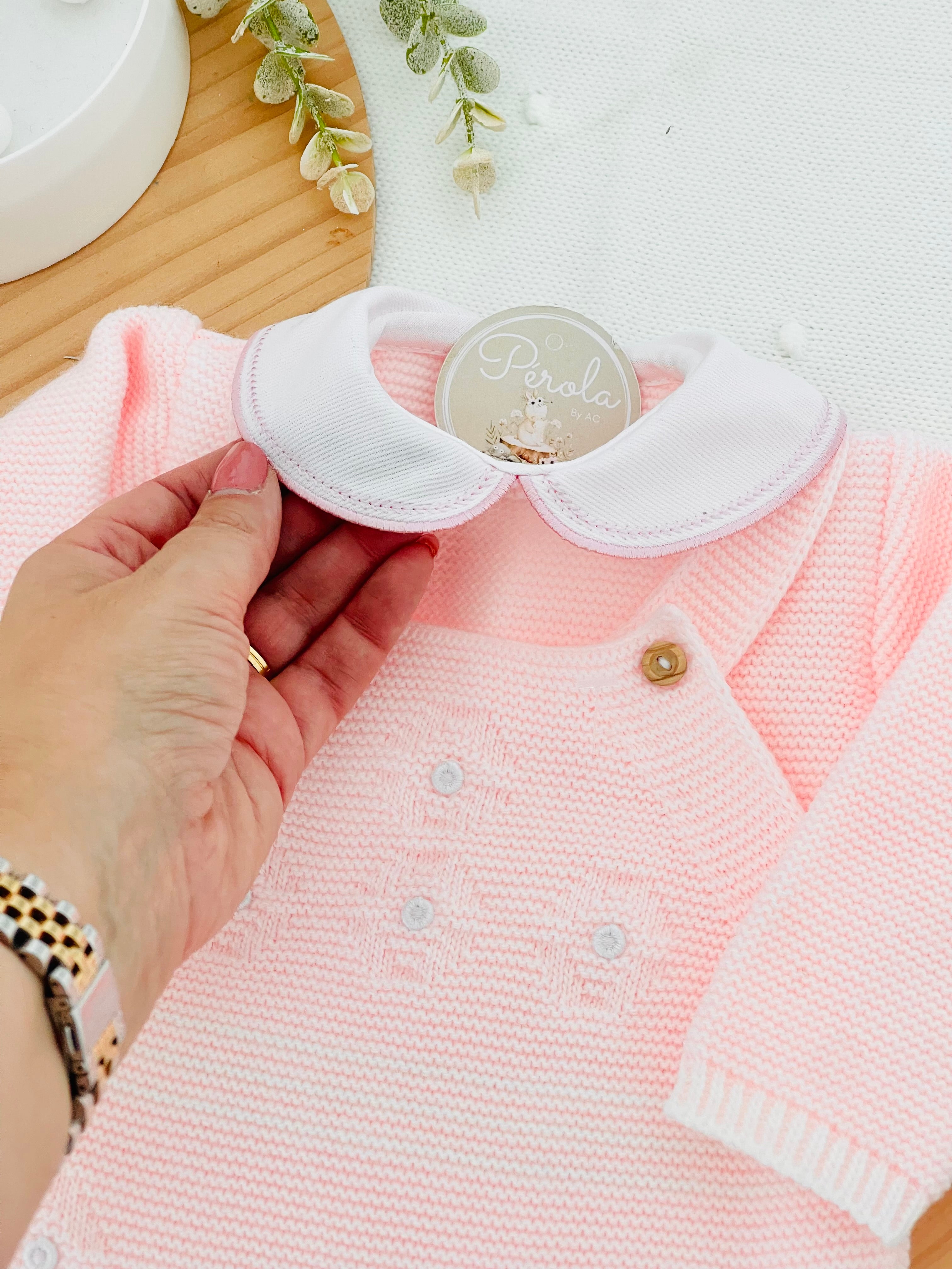 Saída de maternidade rosa