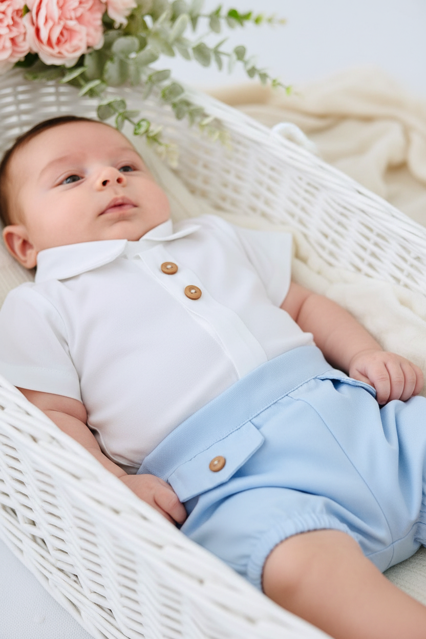 Conjunto menino: calções e camisa