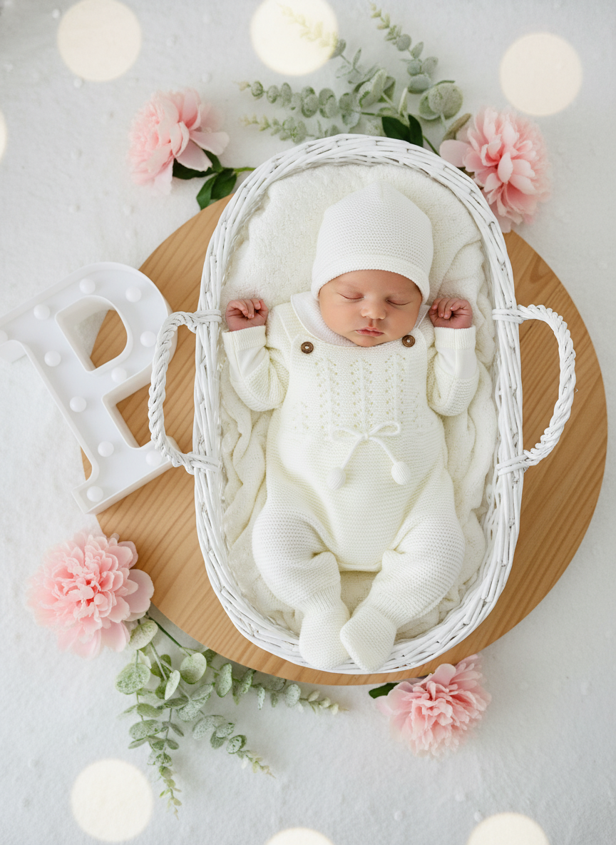 Saída de maternidade pompons