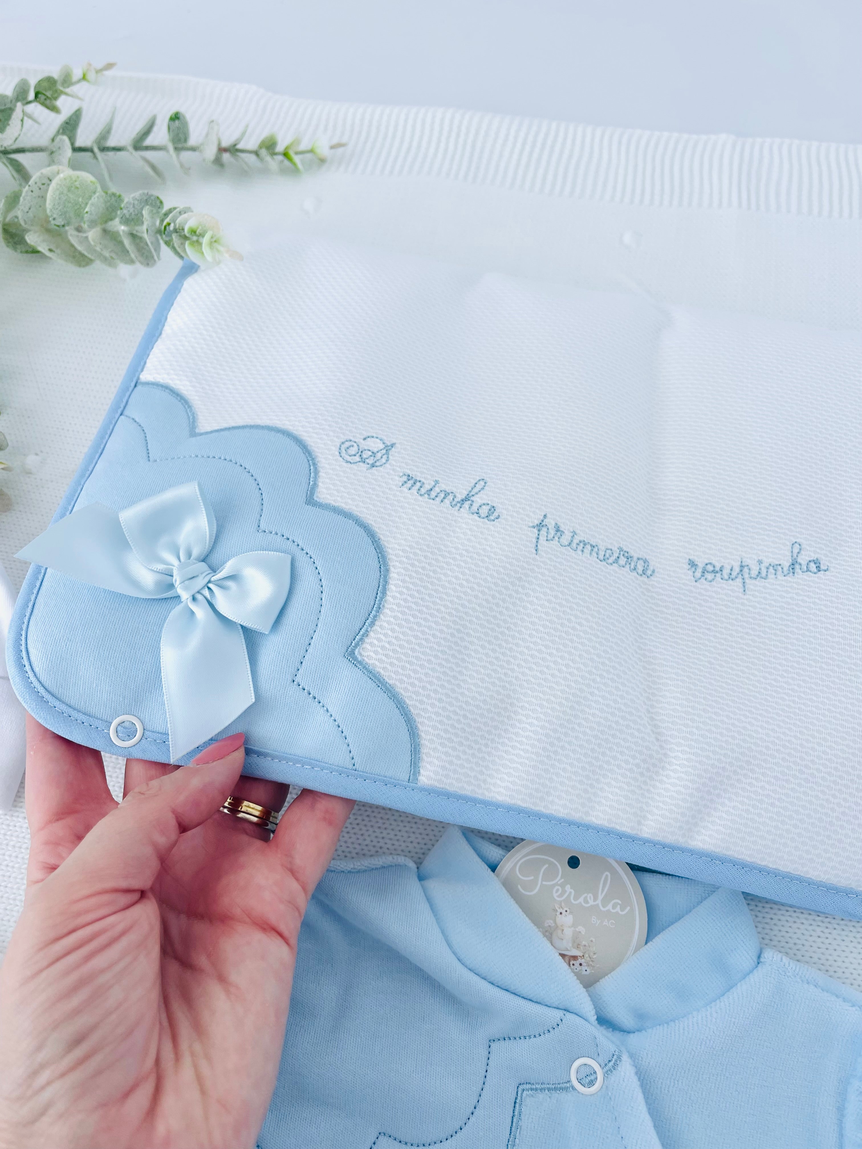 Conjunto primeira roupinha veludo