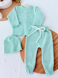 Conjunto Bebé: Camisola, Calças e Gorro 1M