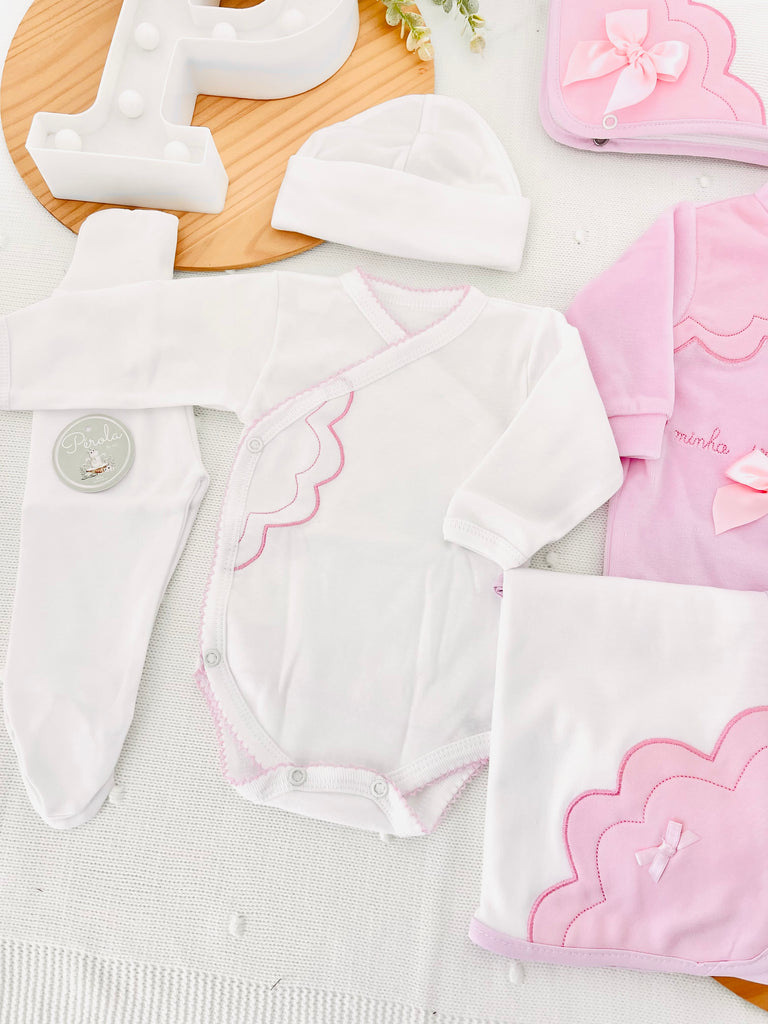 Conjunto primeira roupinha veludo-